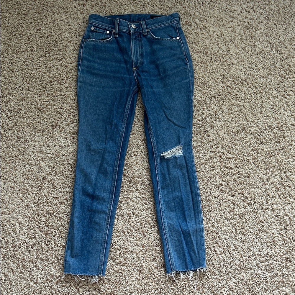 rag & bone Women's Blue Skinny Jeans